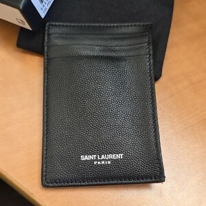 Saint Laurent Textured Black Card Holder